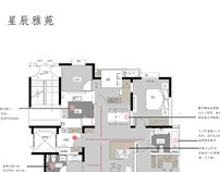 星辰雅苑丨四层户型丨五矿设计师大赛